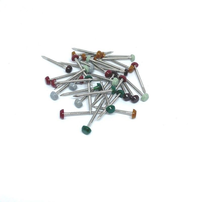 Nylon PA6 Annular Ring Plastic Headed Pins Stainless Steel 304L